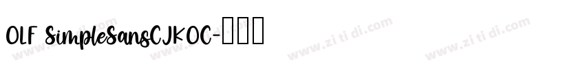OLF SimpleSansCJKOC字体转换